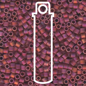 Matte Opaque Red AB Miyuki Delica Beads 8/0