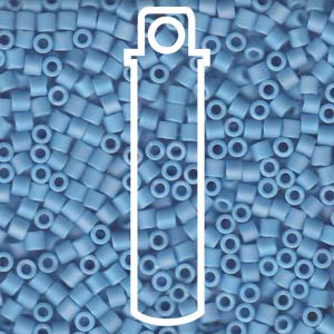 Matte Opaque Turquoise Blue AB Miyuki Delica Beads 8/0