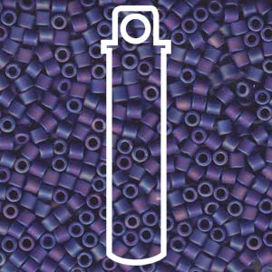 Matte Opaque Cobalt AB Miyuki Delica Beads 8/0
