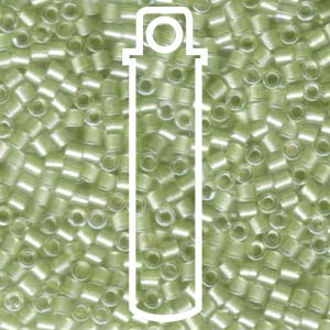 Sparkling Peridot Lined Crystal Miyuki Delica Beads 8/0