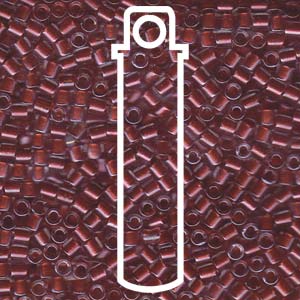 Sparkling Cranberry Lined Crystal Miyuki Delica Beads 8/0