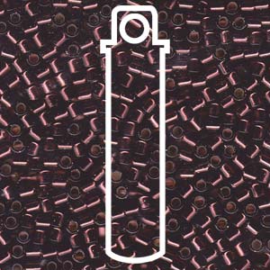 Silver Lined Mauve Miyuki Delica Beads 8/0