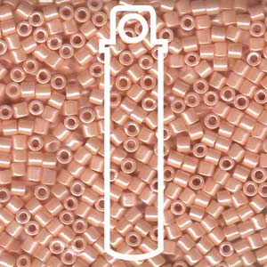 Opaque Light Peach Ceylon Miyuki Delica Beads 8/0