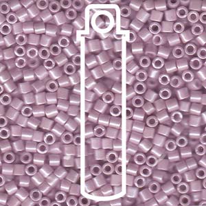 Opaque Pale Rose Ceylon Miyuki Delica Beads 8/0