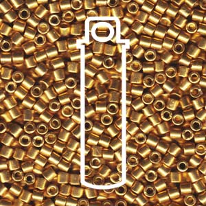 Duracoat Galvanized Gold Miyuki Delica Beads 8/0