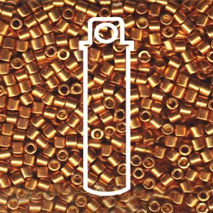 Duracoat Galvanized Yellow Gold Miyuki Delica Beads 8/0