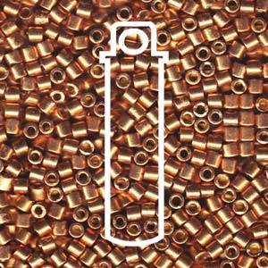 Duracoat Galvanized Champagne Miyuki Delica Beads 8/0