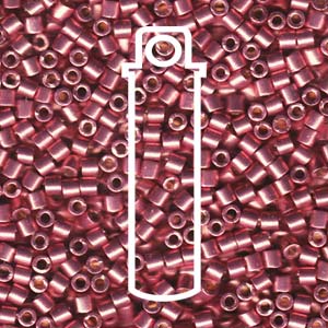 Duracoat Galvanized Dark Coral Miyuki Delica Beads 8/0