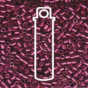 Duracoat Galvanized Magenta Miyuki Delica Beads 8/0