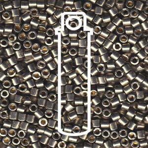 Duracoat Galvanized Light Smoky Pewter Miyuki Delica Beads 8/0