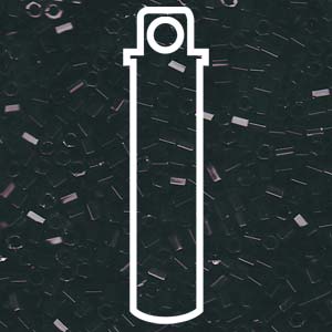 Hex Black Miyuki Delica Beads 8/0