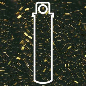 Hex Metallic Olive Miyuki Delica Beads 8/0