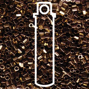 Hex Metallic Bronze Miyuki Delica Beads 8/0