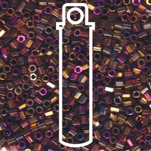 Hex Metallic Purple Gold Miyuki Delica Beads 8/0