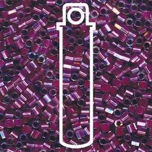 Hex Lined Magenta AB Miyuki Delica Beads 8/0