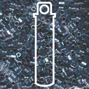 Hex Lined Light Blue Miyuki Delica Beads 8/0