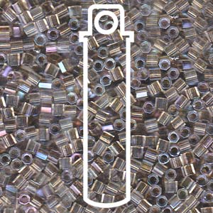 Hex Lined Ivory AB Miyuki Delica Beads 8/0