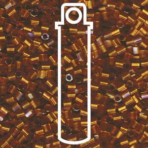 Hex Lined Topaz AB Miyuki Delica Beads 8/0