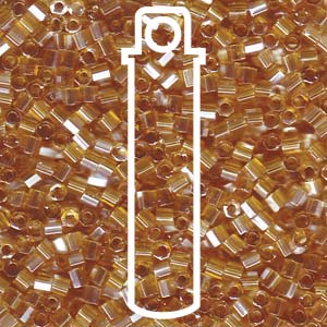 Hex Transparent Light Ambar Luster Miyuki Delica Beads 8/0