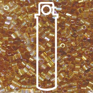 Hex Transparent Light Ambar AB Miyuki Delica Beads 8/0