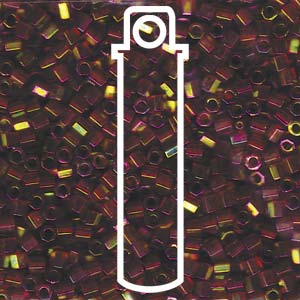 Hex Gold Red Luster Miyuki Delica Beads 8/0