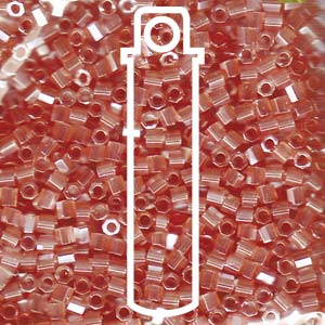 Hex Transparent Pink Luster Miyuki Delica Beads 8/0