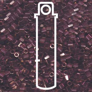 Hex Gold Luster Amethyst Miyuki Delica Beads 8/0