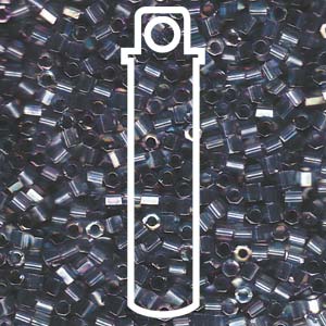 Hex Transparent Grey Luster Miyuki Delica Beads 8/0