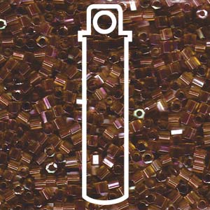Hex Light Brown AB Miyuki Delica Beads 8/0