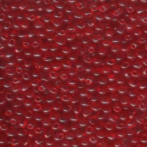 A Pile of Transparent Red Drop Beads