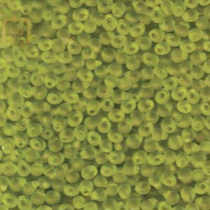 A Pile of Matte Transparent Chartreuse Drop Beads