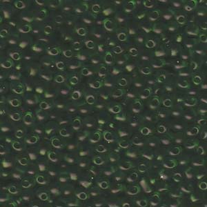 A Pile of Matte Transparent Green Drop Beads