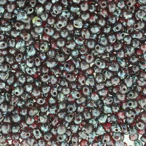 A Pile of Picasso Garnet Drop Beads