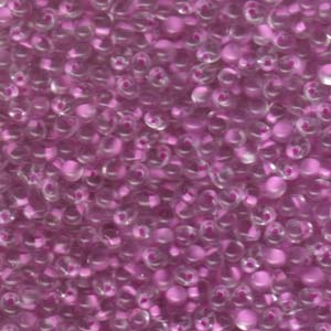 A Pile of Lilac Lined Crystal Drop Beads