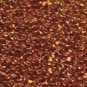 A Pile of Sparkling Rose Lined Light Topaz Drop Beads