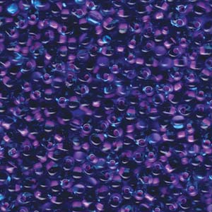 A Pile of Lavender Lined Aqua Drop Beads