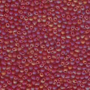 Matte Transparent Red AB Miyuki Drop Beads 2.8mm