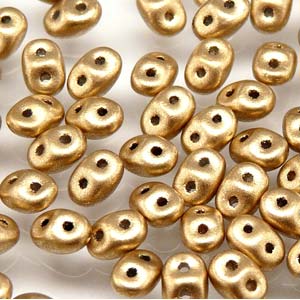 Crystal Bronze Pale Gold Superduo Beads