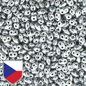 Crystal Full Labrador Superduo Beads w/ Czech Shield