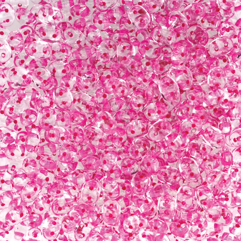 Crystal Pink Lined Superduo Beads