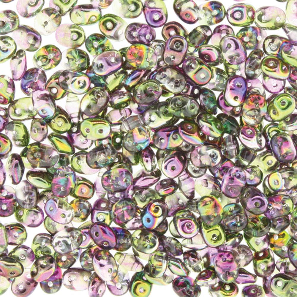 Crystal Magic Violet/Green Superduo Beads