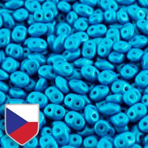 Pearl Shine Azuro Superduo Beads w/ Czech Shield