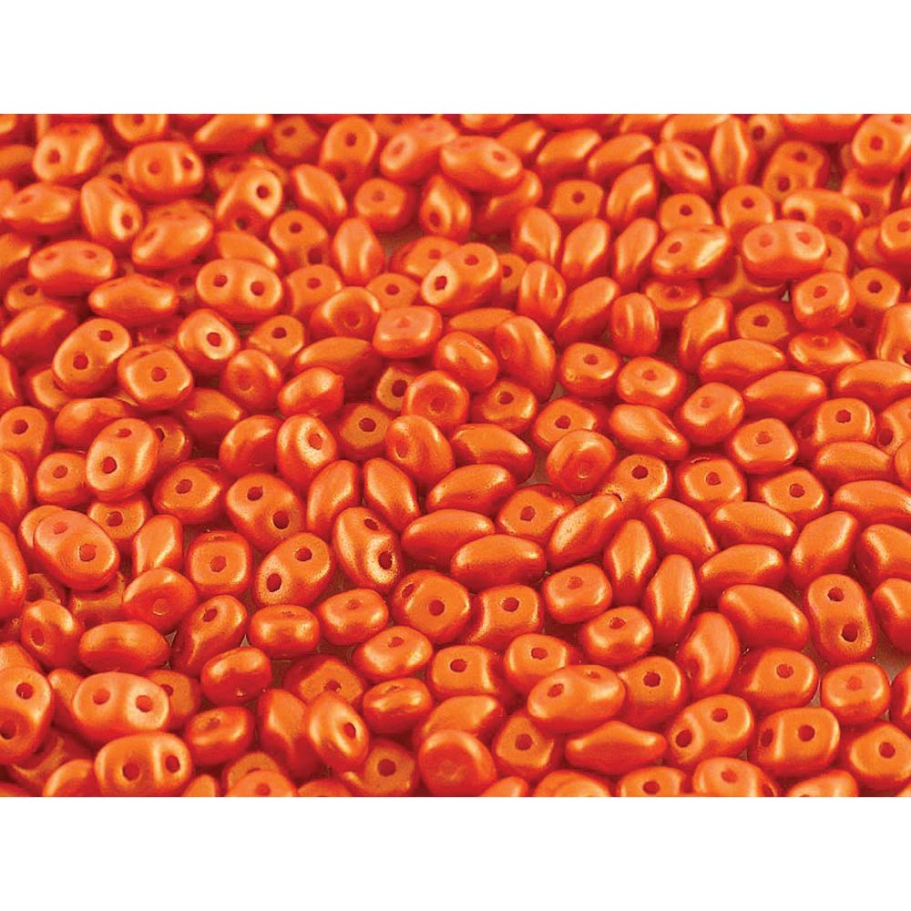 Gold Shine Orange Superduo Beads
