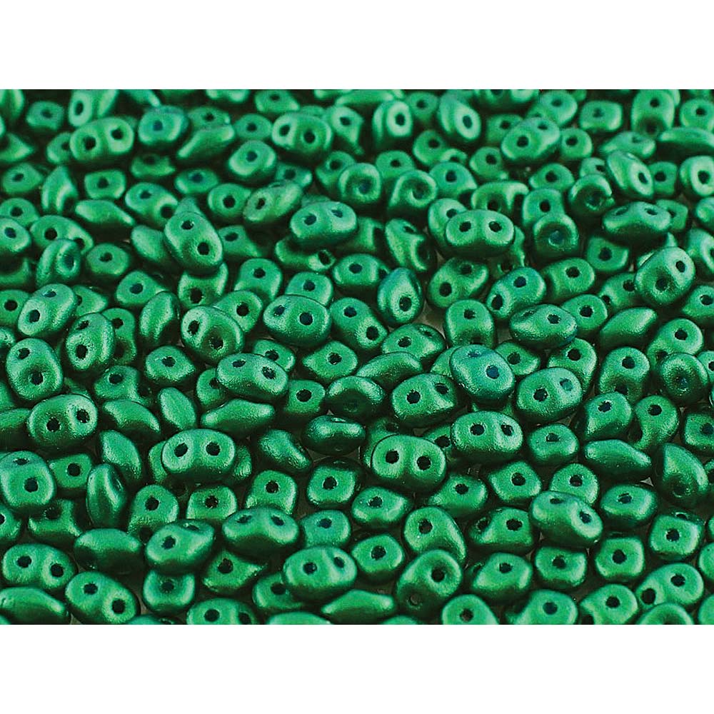 Gold Shine Dark Green Superduo Beads