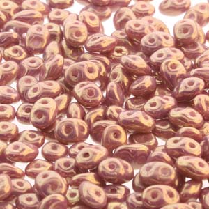 Chalk Violet Luster Superduo Beads