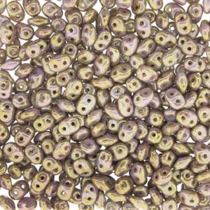 Chalk Senegal Brown- Purple Superduo Beads