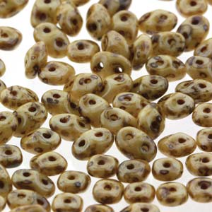 Chalk Lazure Orange Superduo Beads