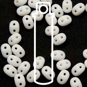 Matte Chalk Superduo Beads