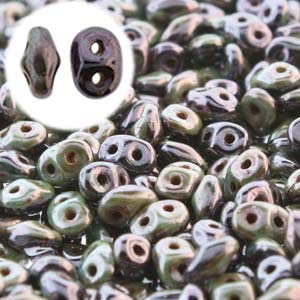 Duets Black/White Lazure Blue Superduo Beads