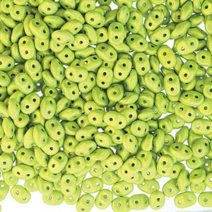Metalust Matte Electic Green Superduo Beads
